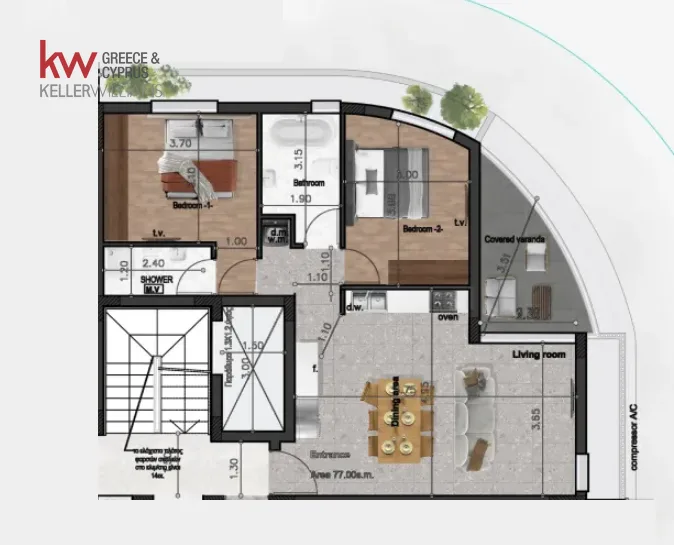 Bien immobilier 62867 Livadia, Larnaca / Βlock C - flat 104