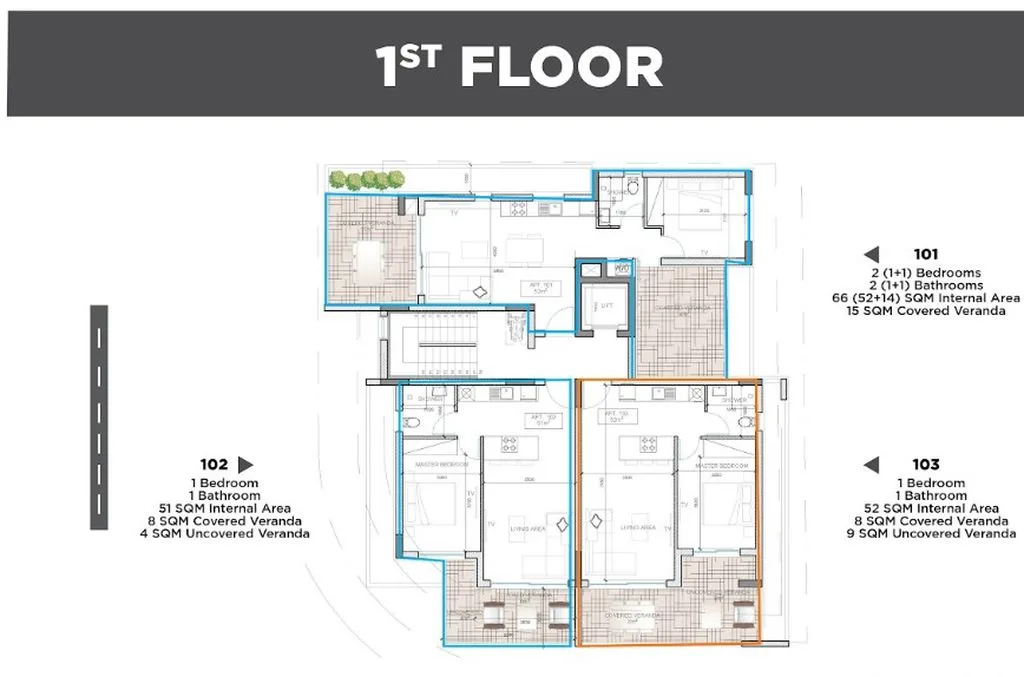 Immobilie 59309 Larnaka, Larnaka / plu087n1+1